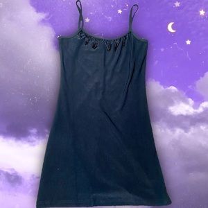 Candice Candice Black Beaded Tassel Dress